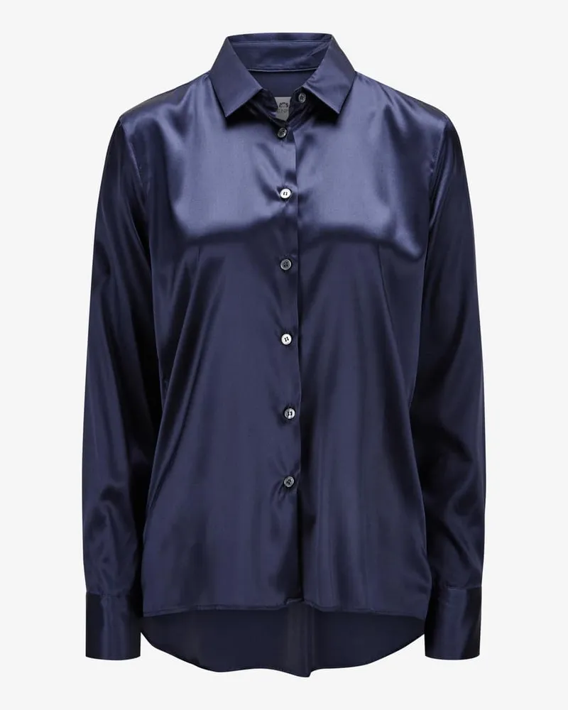 Lodenfrey Seidenbluse Blau