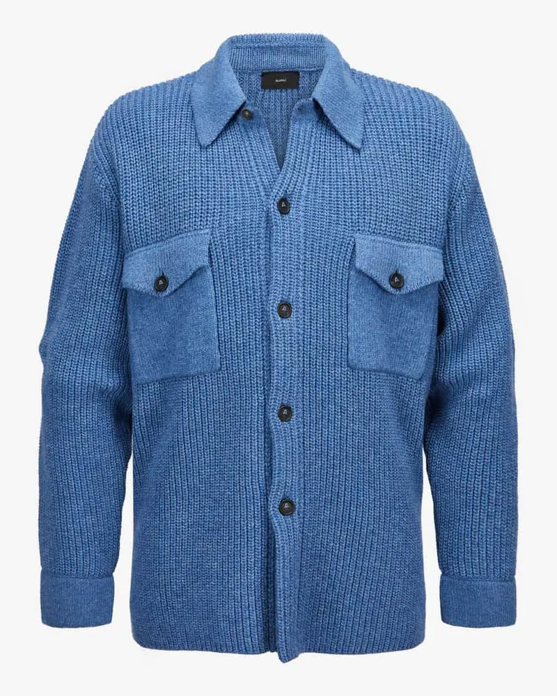 Alanui Strick-Shirtjacket Blau