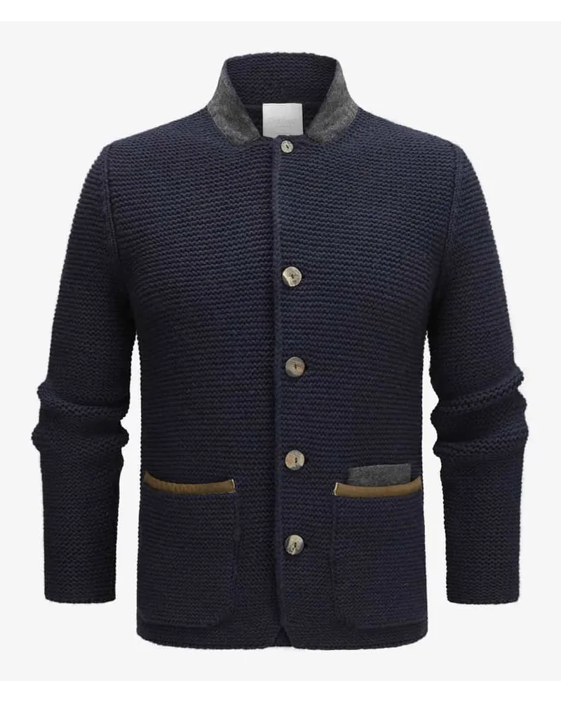Gran Sasso Trachten-Strickjacke Blau