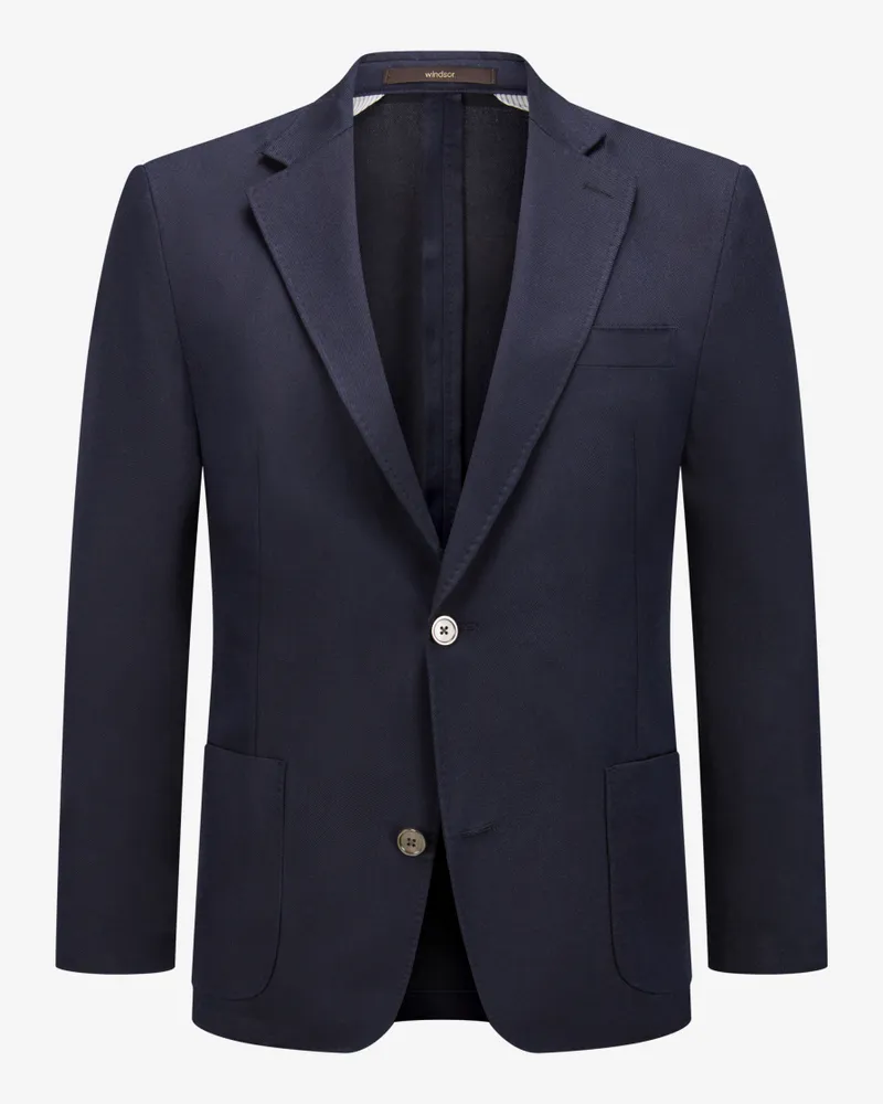 windsor. Camicia Woll-Cashmere-Sakko Blau