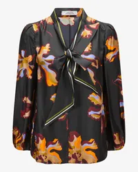 Dorothee Schumacher Floral Seductive Seidenbluse Schwarz