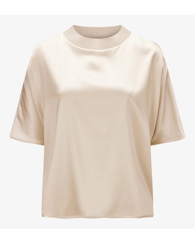Peserico Seiden-Blusenshirt Weiß
