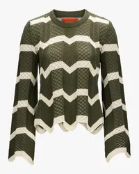 La DoubleJ Chevron Pullover Grün