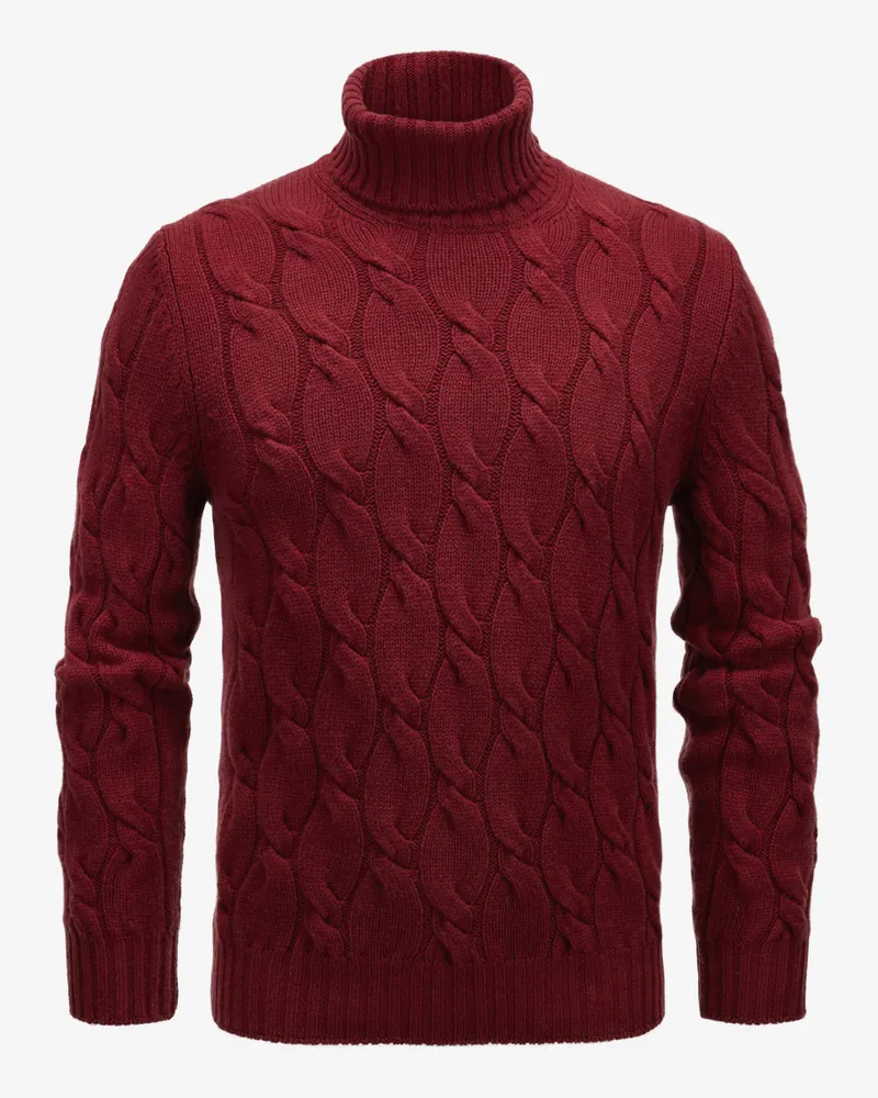 Gran Sasso Rollkragen-Pullover Rot