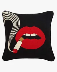 Jonathan Adler Needlepoint Kissen Schwarz