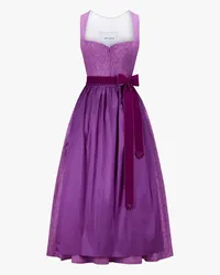 Silk & Pearls x LODENFREY Dirndl lang mit Seidenschürze Violett