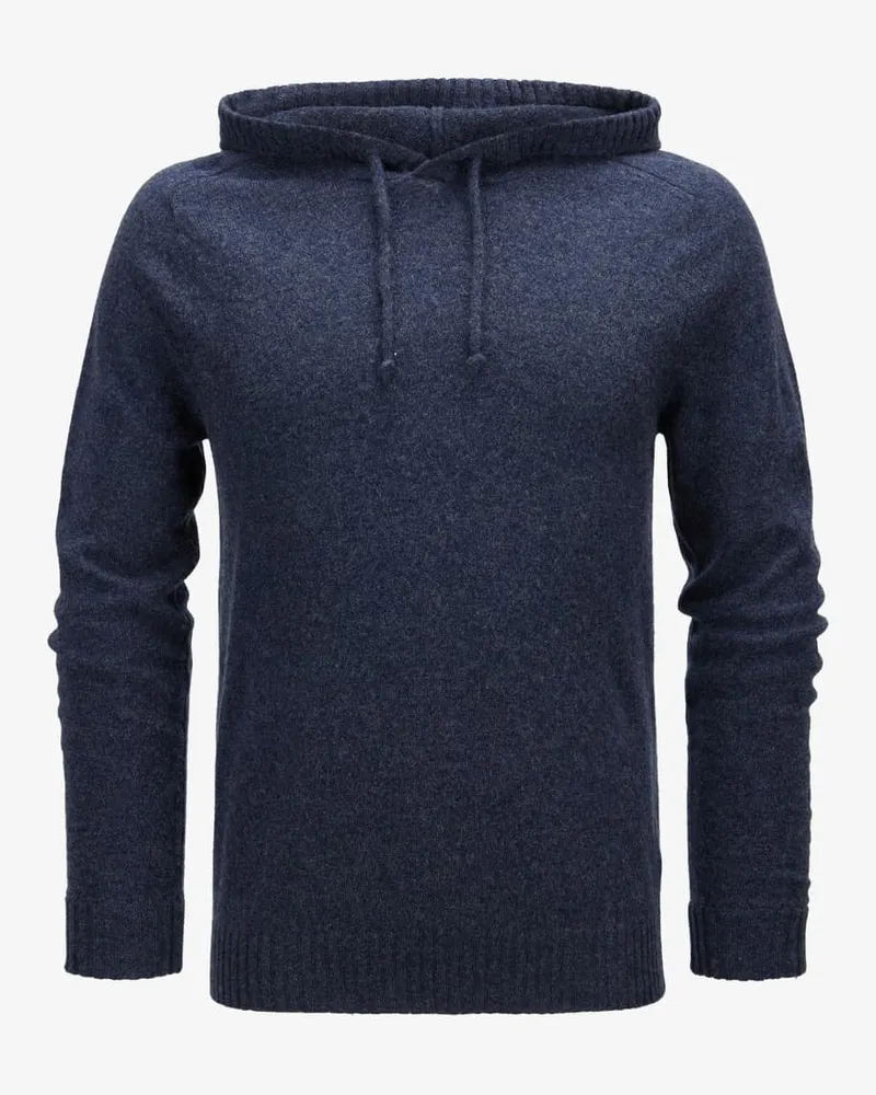 FTC Cashmere Cashmere-Strick-Hoodie Blau