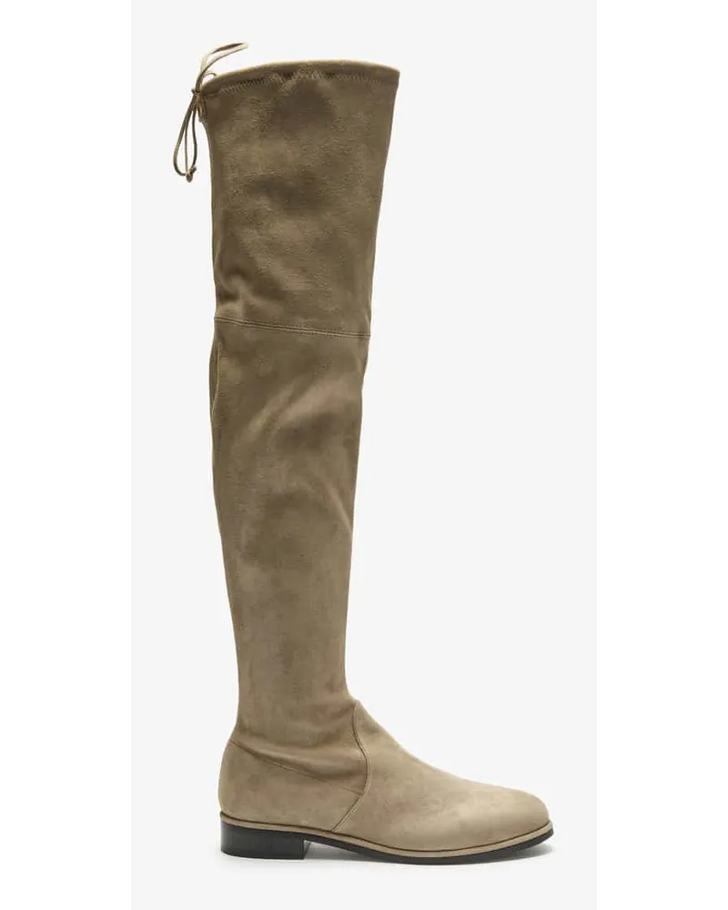 Stuart Weitzman Lowland Bold Overknee-Stiefel Beige