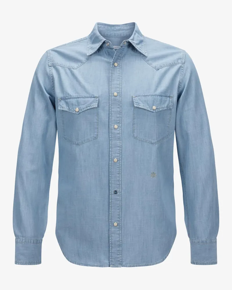 Jacob Cohën Jeanshemd Blau