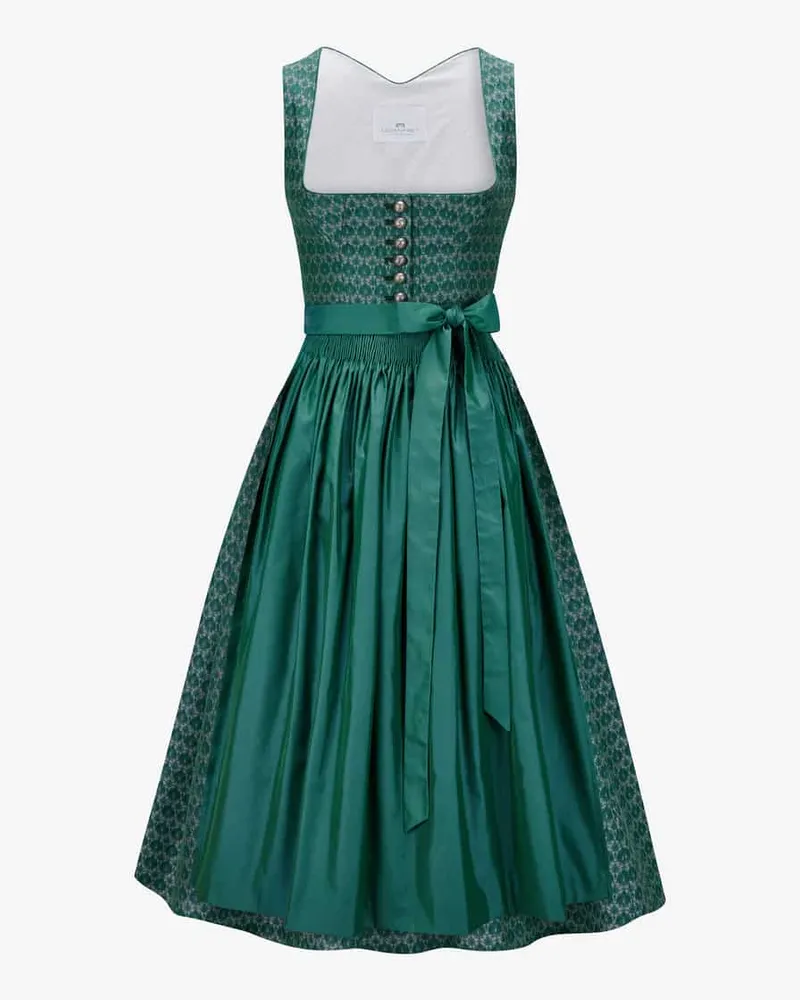 Lodenfrey Midi-Dirndl mit Seidenschürze Grün