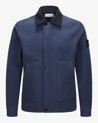 Stone Island Woll-Blouson Blau