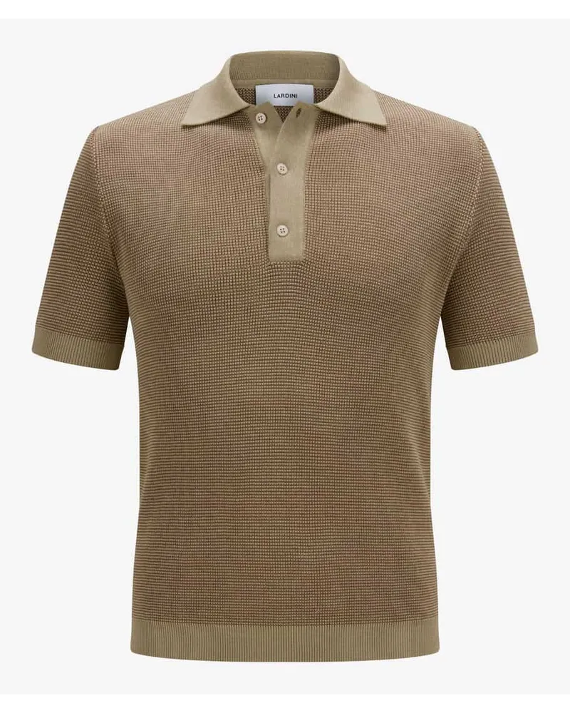 LARDINI Strick-Poloshirt Braun