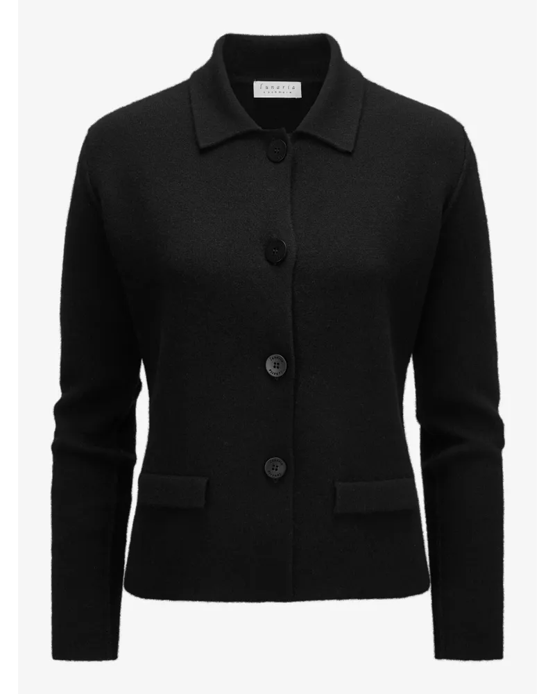 Lunaria Cashmere Cashmere-Strickjacke Schwarz