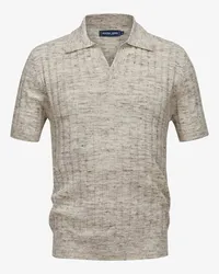 Frescobol Carioca Strick-Poloshirt Beige