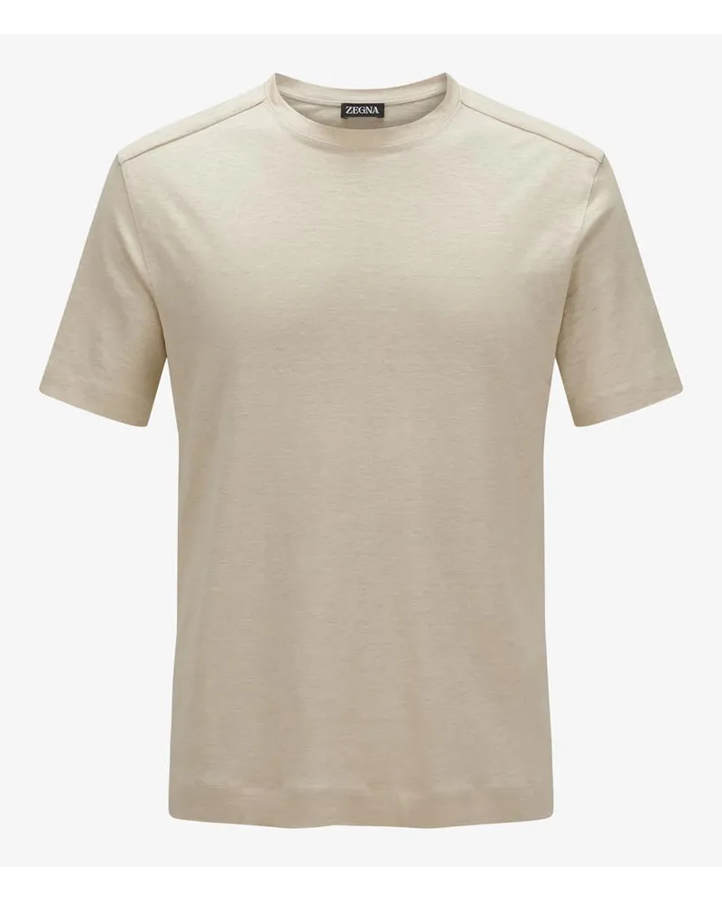 Ermenegildo Zegna Leinen-Shirt Beige