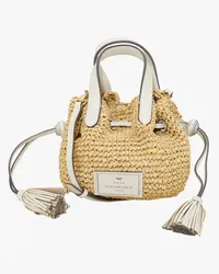 Anya Hindmarch Small Drawstring Henkeltasche Beige