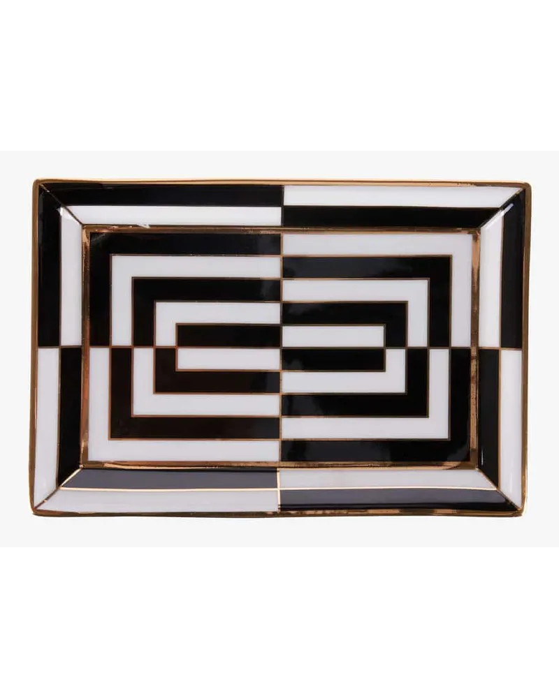 Jonathan Adler Op Art Dekoteller Schwarz