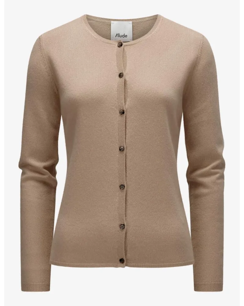 ALLUDE Cashmere-Strickjacke Beige