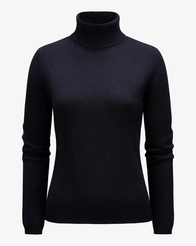 ALLUDE Cashmere-Rollkragenpullover Blau