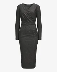 Chiara Boni Slava Sterry Lurex-Kleid Grau