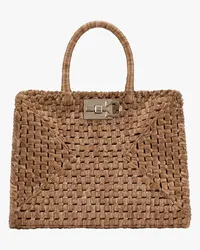 Ferragamo The Studio Basket Henkeltasche Beige