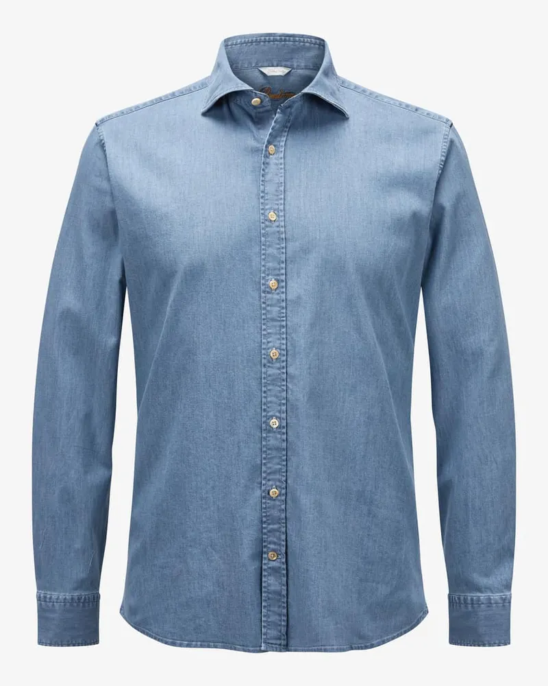 Stenströms Fitted Body Jeanshemd Blau