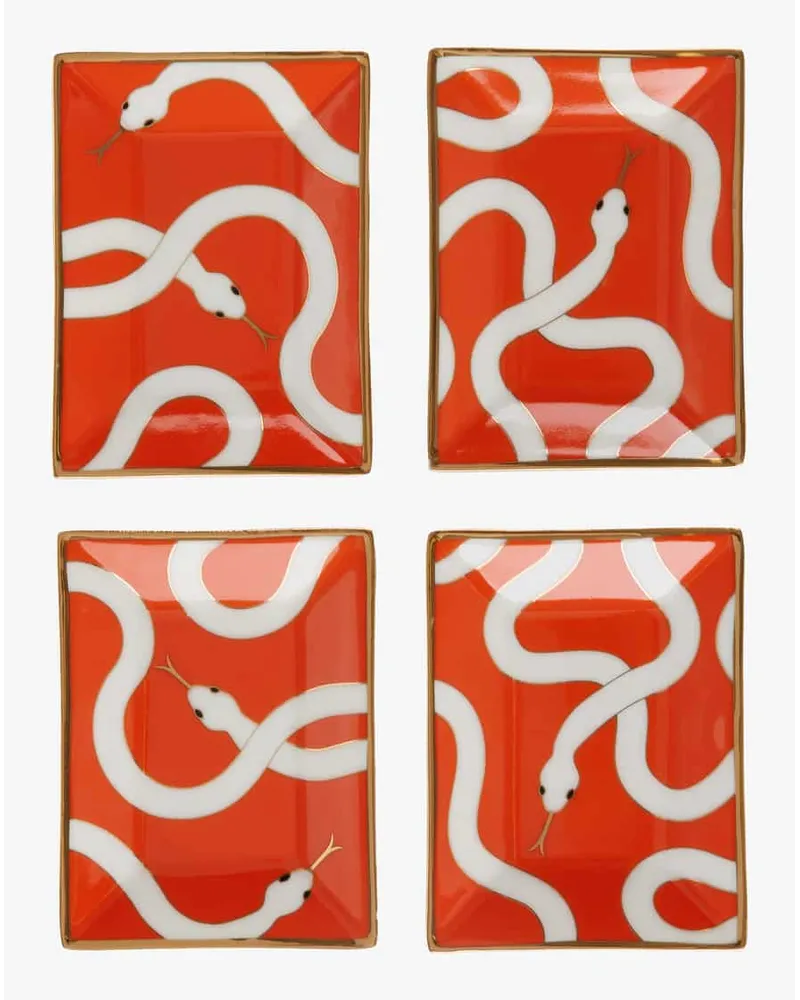 Jonathan Adler Eden Dekoteller-Set Orange