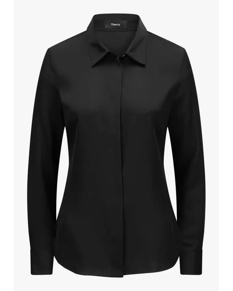 Theory Seidenbluse Schwarz