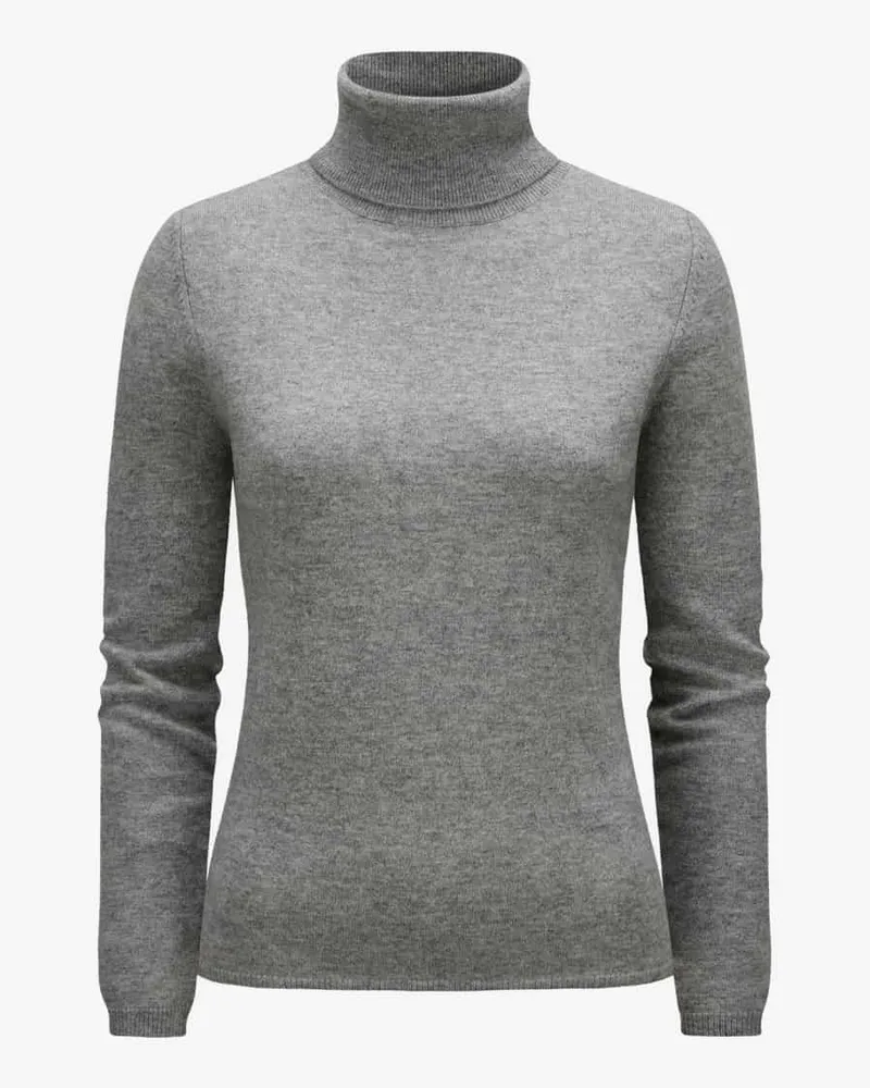 ALLUDE Cashmere-Rollkragenpullover Grau