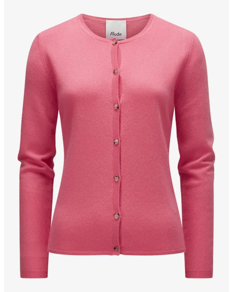 ALLUDE Cashmere-Strickjacke Pink