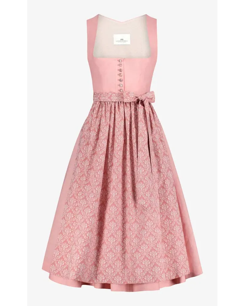 Lodenfrey Midi-Leinendirndl mit Schürze Rosa