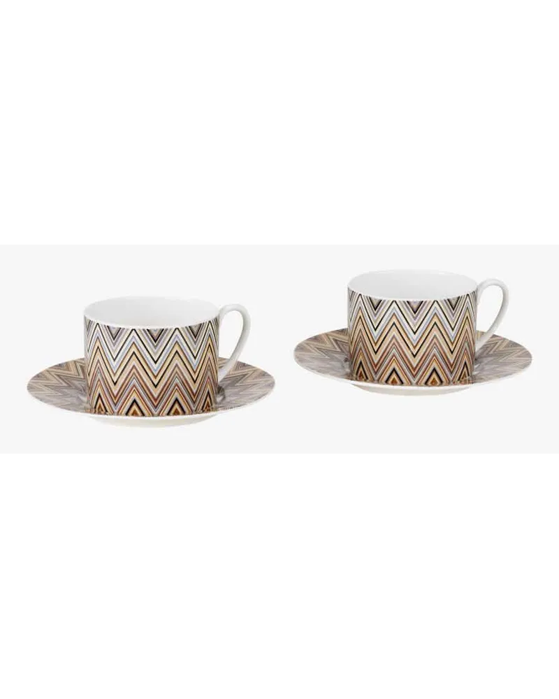 Missoni Home Zig Zag Jarris Kaffeetassen-Set Braun