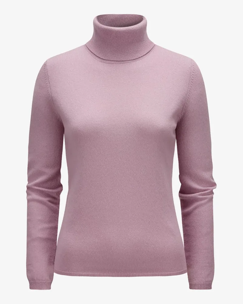 ALLUDE Cashmere-Rollkragenpullover Rosa