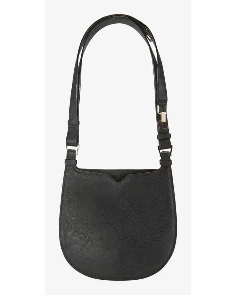 Valextra Hobo Small Schultertasche Schwarz