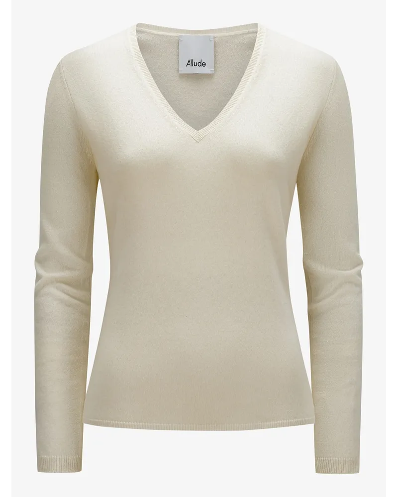 ALLUDE Cashmere-Pullover Weiß