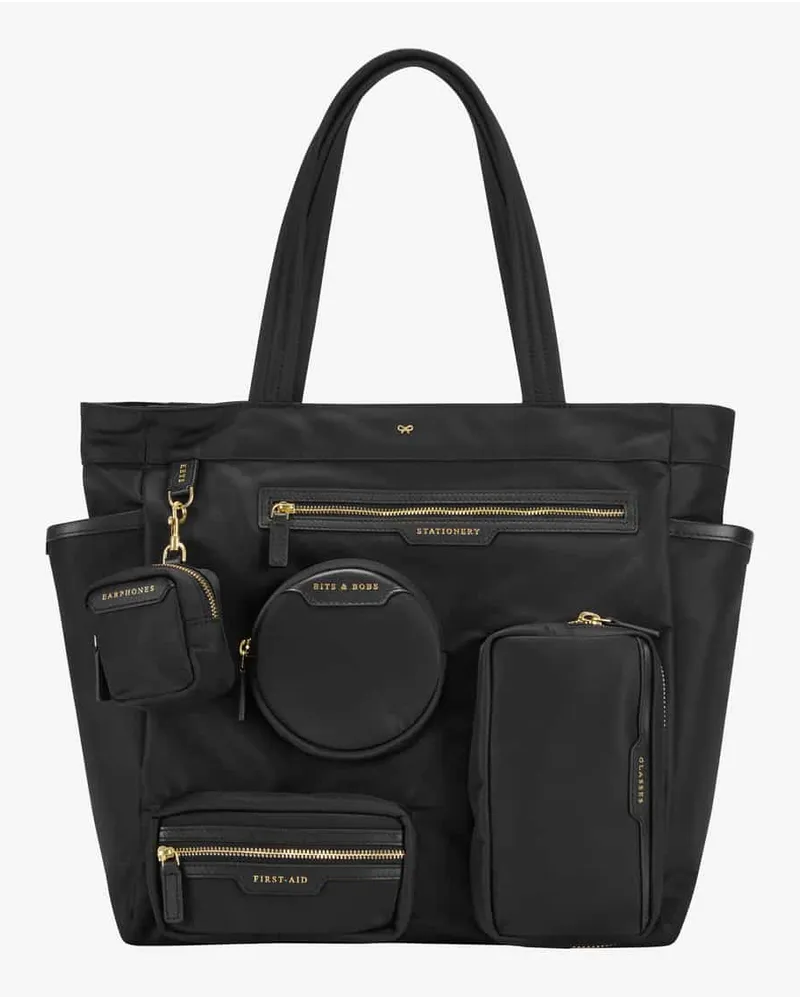 Anya Hindmarch Commuter Shopper Schwarz