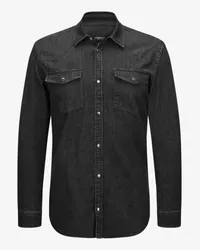 Dondup Camicia Jeanshemd Schwarz