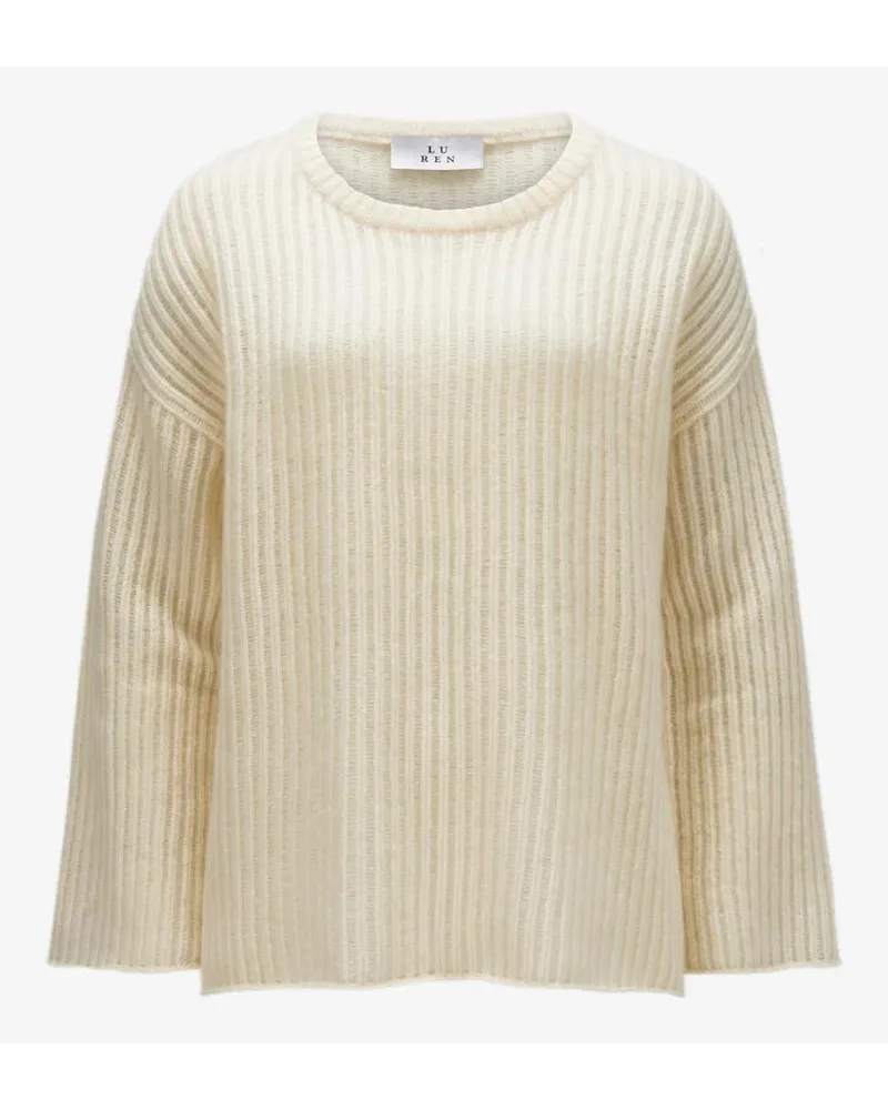 LU REN Posie Cashmere-Seiden-Pullover Weiß