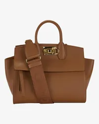 Ferragamo Studio Soft Henkeltasche Braun