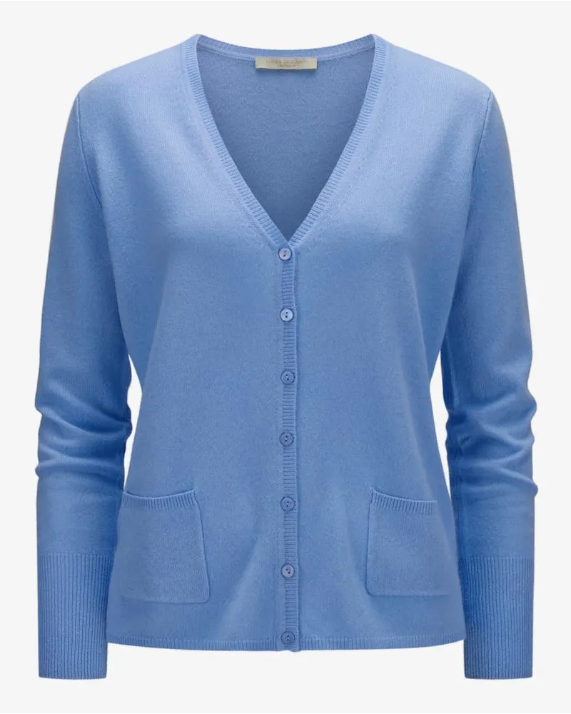 Luisa Di Carpi Cashmere-Strickjacke Blau