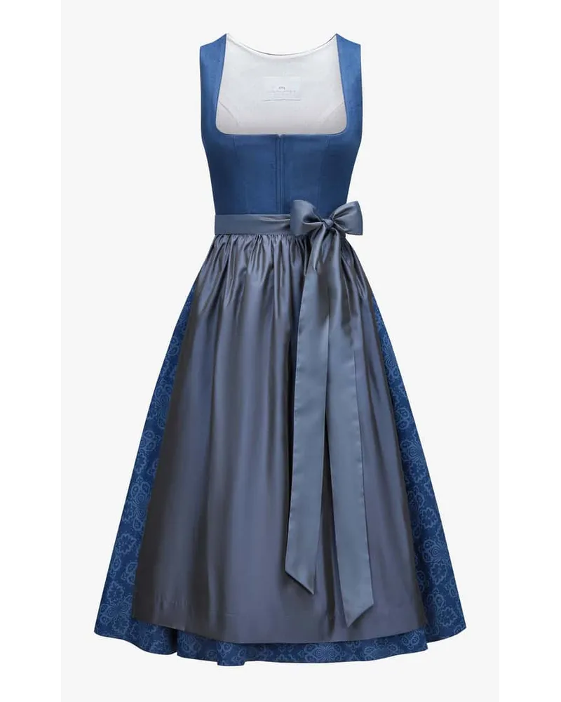 Lodenfrey Midi-Wiesndirndl mit Schürze Blau