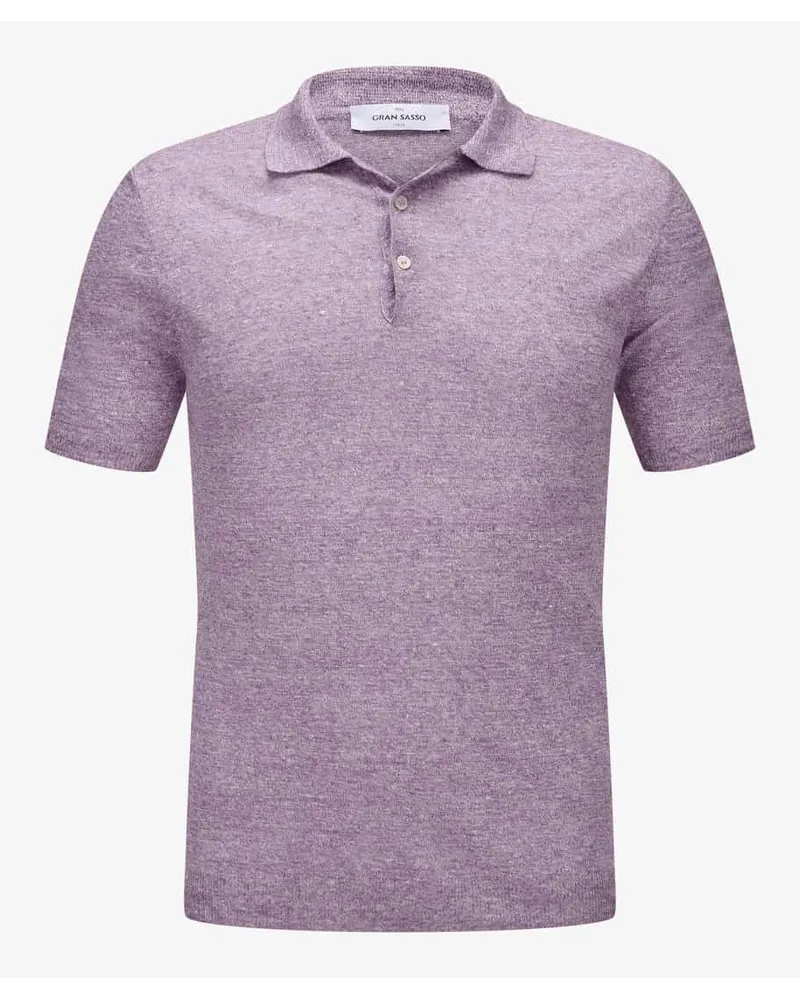 Gran Sasso Leinen-Poloshirt Violett