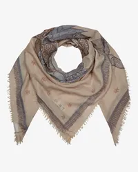 hemisphere Lumbo Cashmere-Seiden-Schal Beige