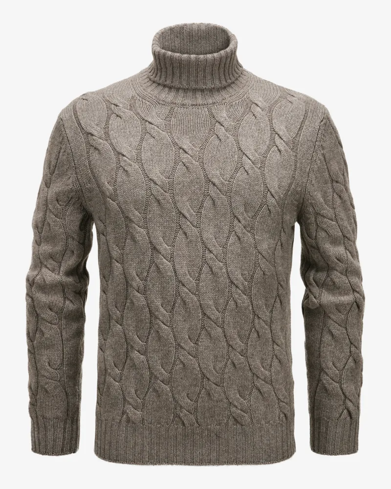 Gran Sasso Rollkragen-Pullover Grau