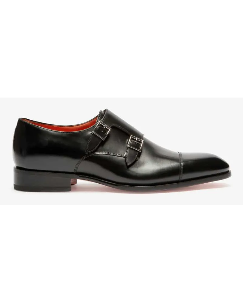 Santoni Double-Monks Schwarz