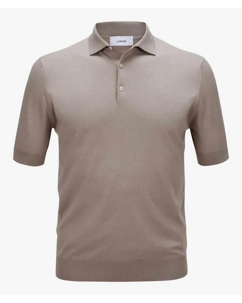 LARDINI Strick-Poloshirt Grau