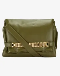 Victoria Beckham Puffy Chain Tasche Grün