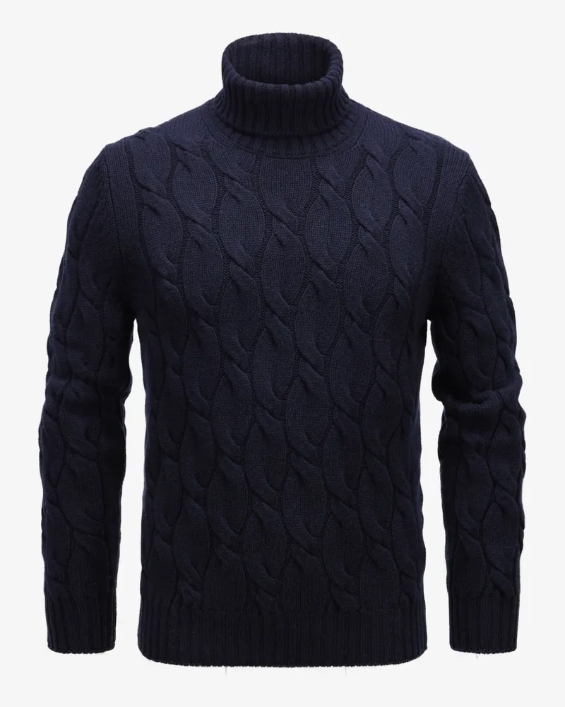 Gran Sasso Rollkragen-Pullover Blau