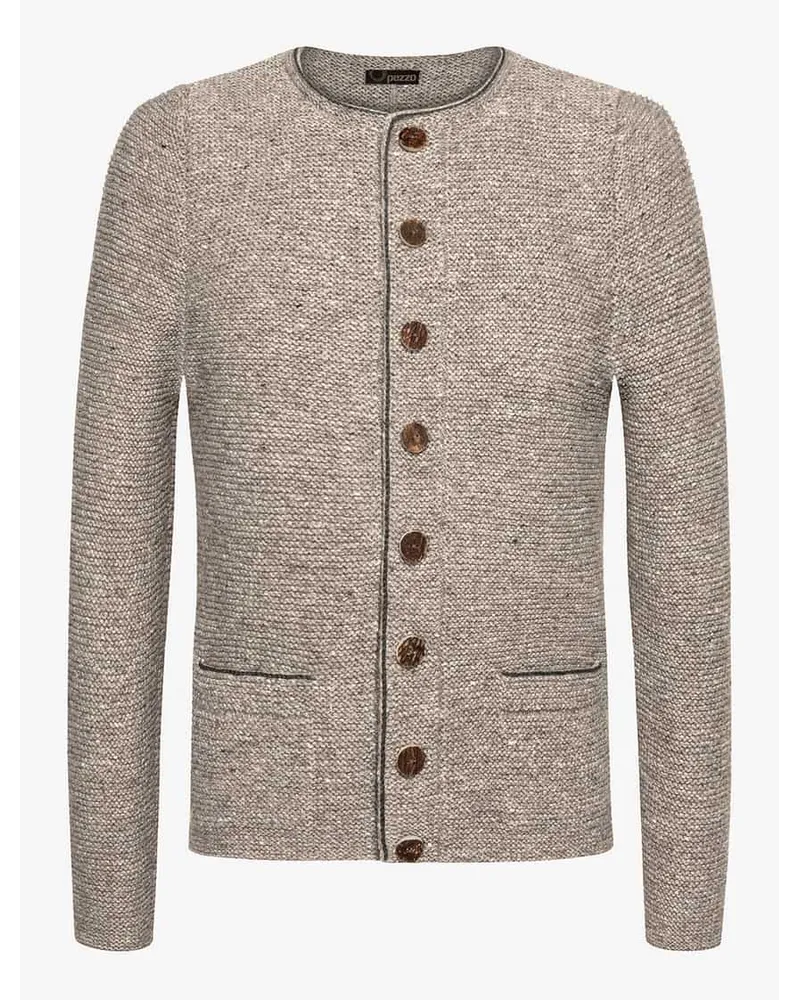 Pezzo Trachten-Strickjacke Beige