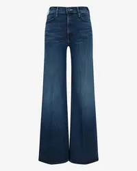 Mother The Hustler Roller Sneak Jeans High Rise Wide Leg Blau